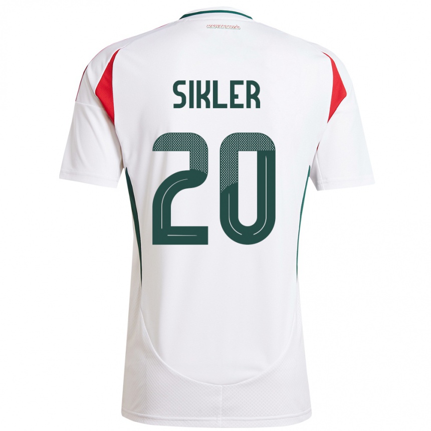 גברים כדורגל הונגריה Kinga Sikler #20 לבן הרחק ג'רזי 24-26