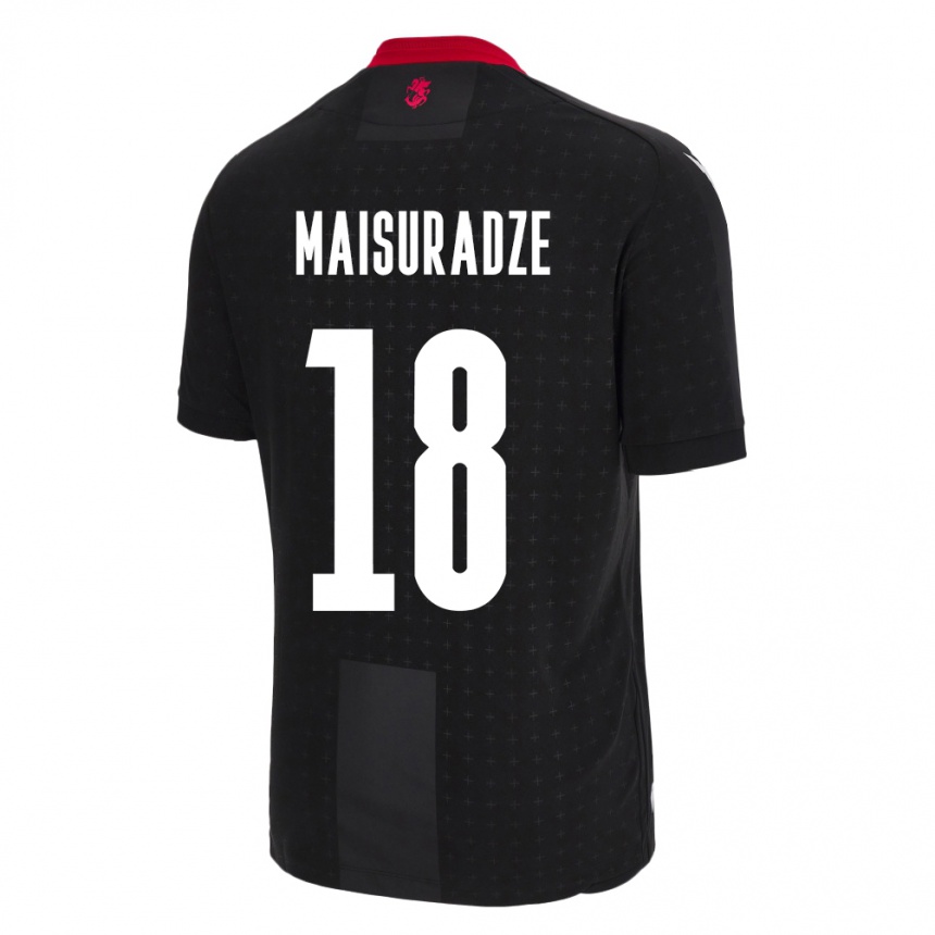 גברים כדורגל גאורגיה Giorgi Maisuradze #18 שָׁחוֹר הרחק ג'רזי 24-26