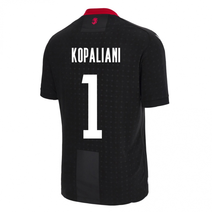 גברים כדורגל גאורגיה Soso Kopaliani #1 שָׁחוֹר הרחק ג'רזי 24-26