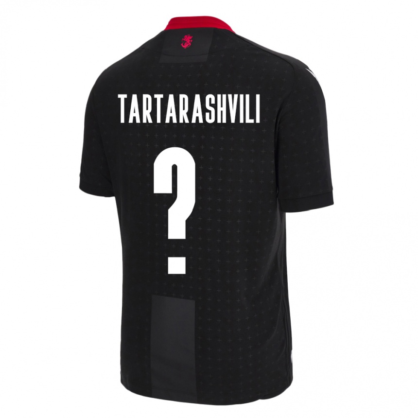 גברים כדורגל גאורגיה Saba Tartarashvili #0 שָׁחוֹר הרחק ג'רזי 24-26