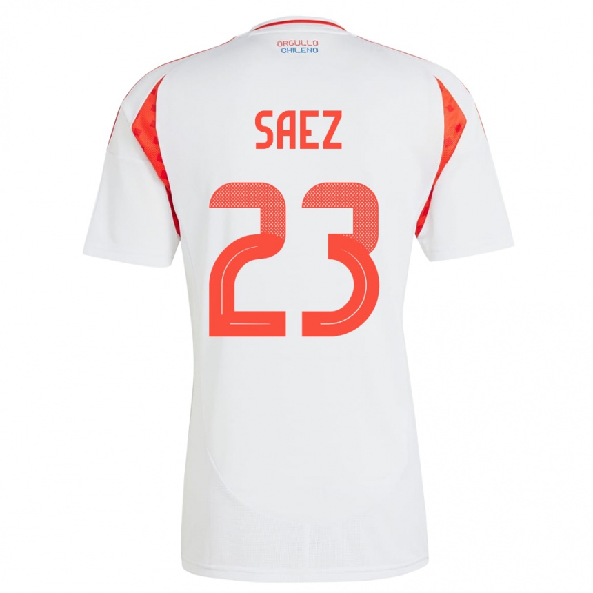 גברים כדורגל צ'ילה Ignacio Sáez #23 לבן הרחק ג'רזי 24-26