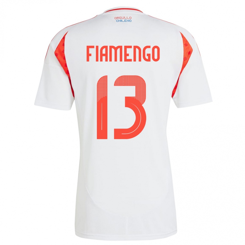 גברים כדורגל צ'ילה Darko Fiamengo #13 לבן הרחק ג'רזי 24-26