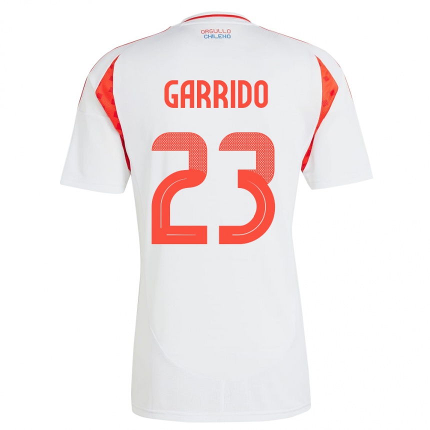 גברים כדורגל צ'ילה Pedro Garrido #23 לבן הרחק ג'רזי 24-26
