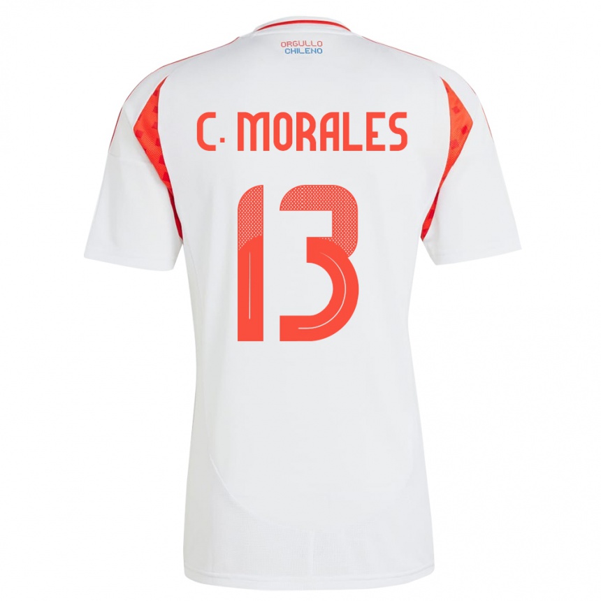 גברים כדורגל צ'ילה Cristián Morales #13 לבן הרחק ג'רזי 24-26