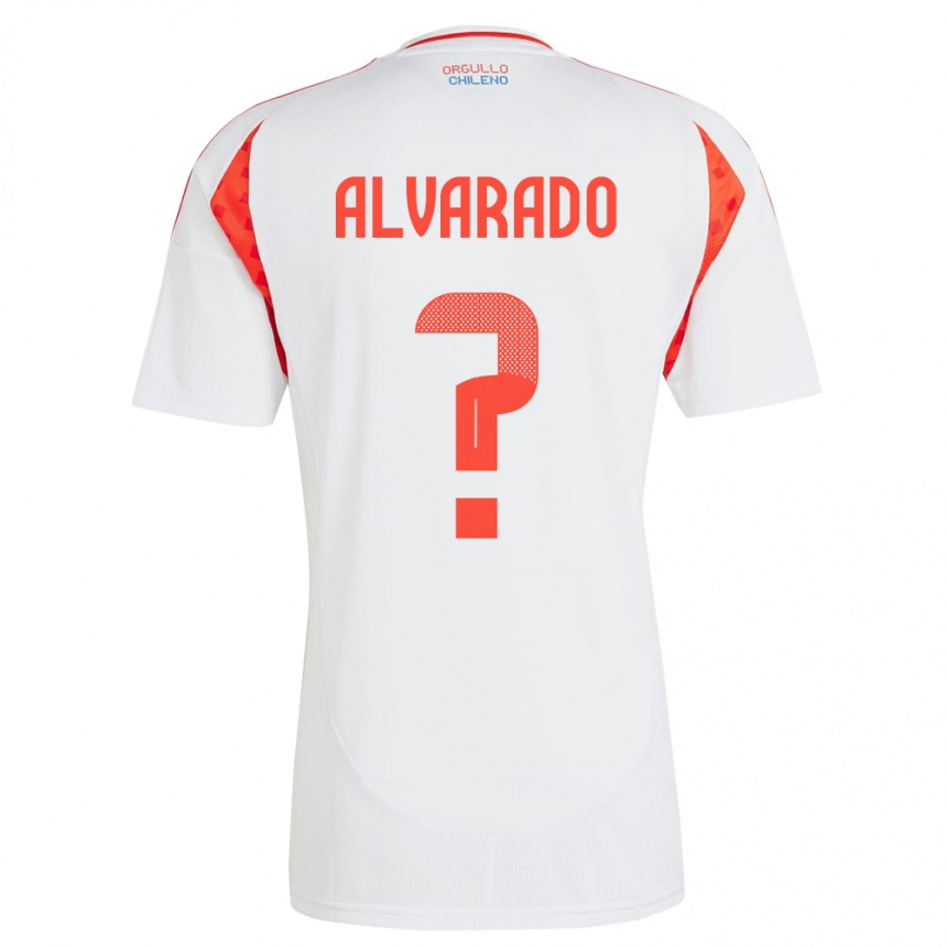 גברים כדורגל צ'ילה José Alvarado #0 לבן הרחק ג'רזי 24-26