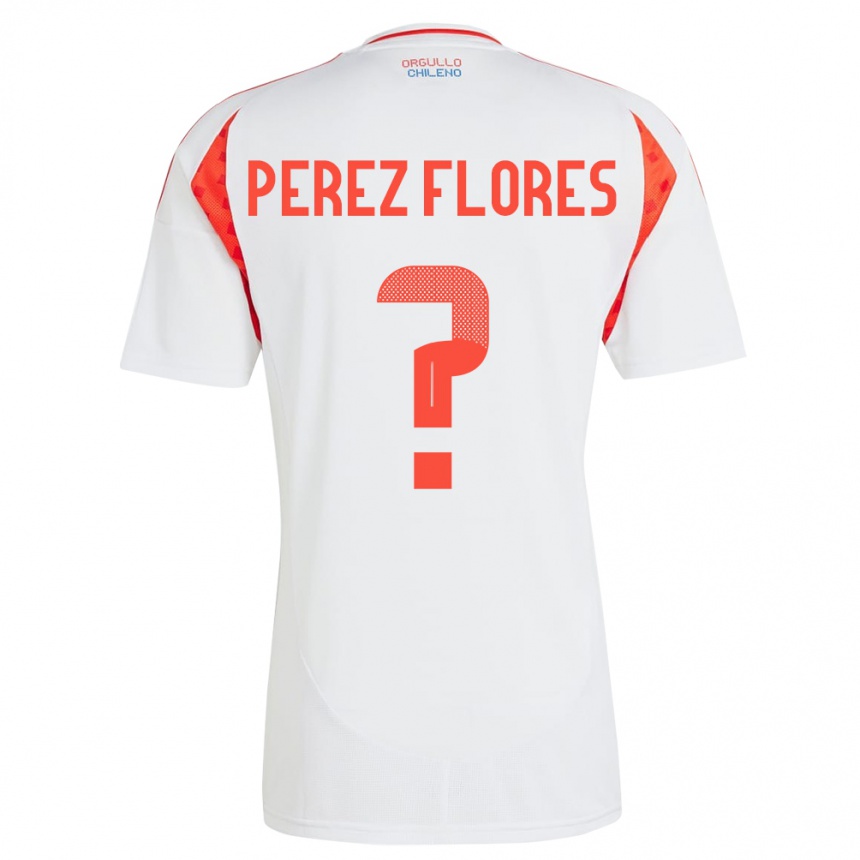 גברים כדורגל צ'ילה Benjamín Pérez Flores #0 לבן הרחק ג'רזי 24-26