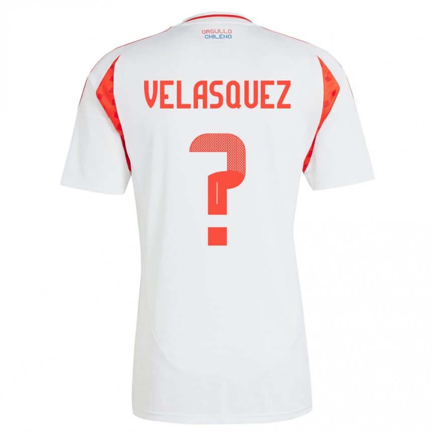 גברים כדורגל צ'ילה Milovan Velásquez #0 לבן הרחק ג'רזי 24-26
