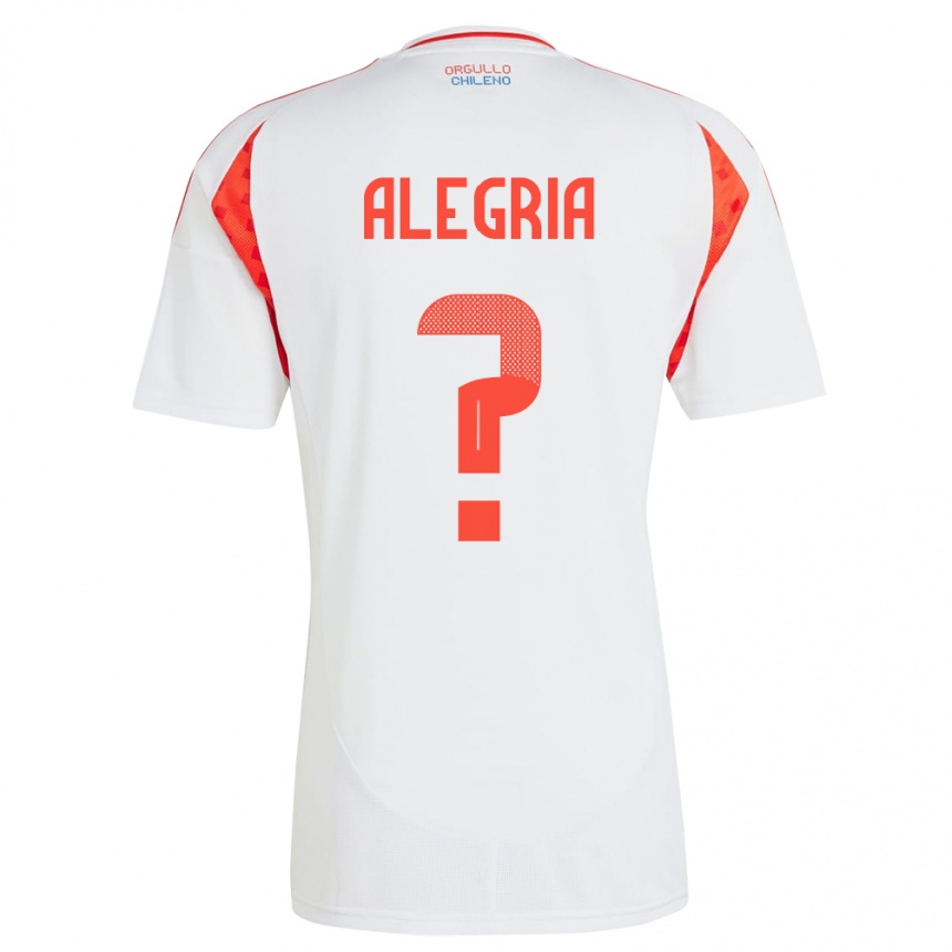 גברים כדורגל צ'ילה Ian Alegría #0 לבן הרחק ג'רזי 24-26