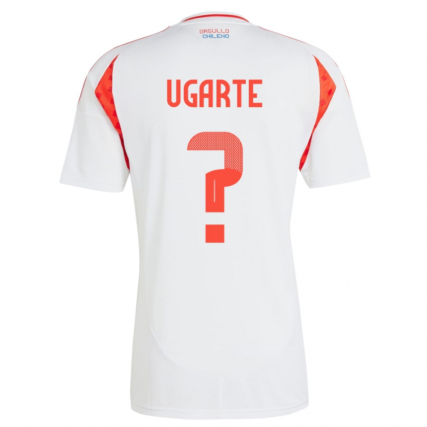 גברים כדורגל צ'ילה Pablo Ugarte #0 לבן הרחק ג'רזי 24-26