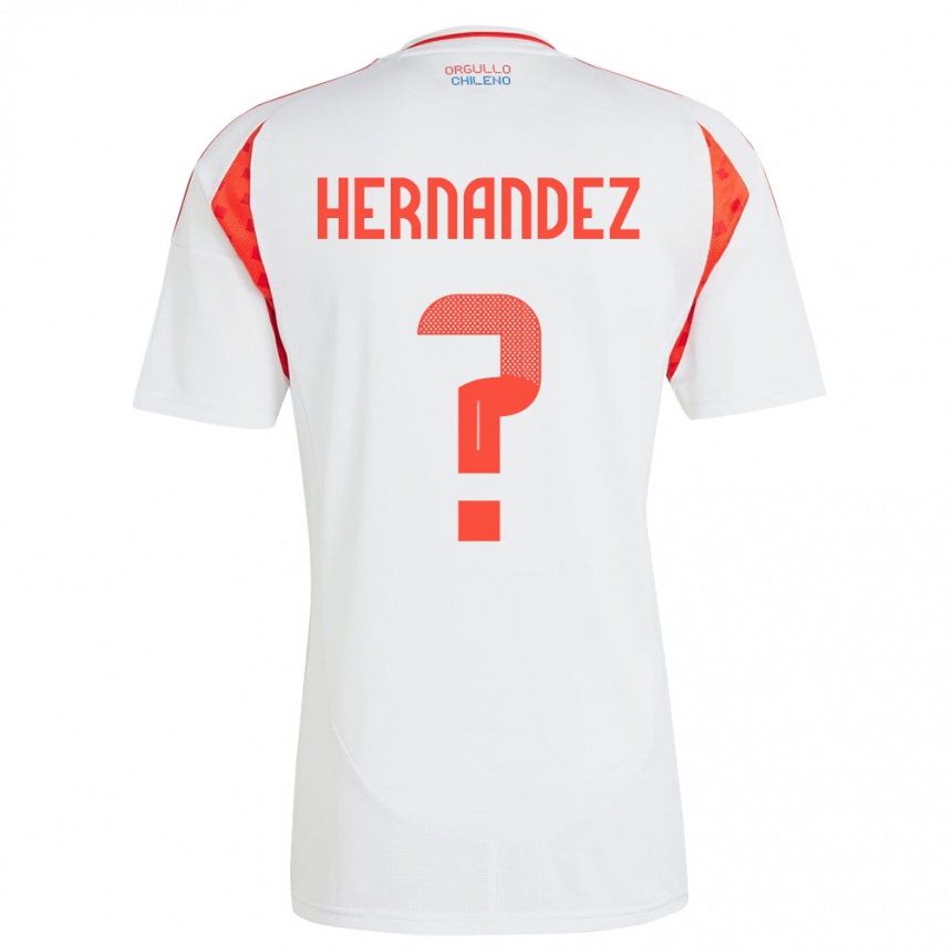 גברים כדורגל צ'ילה Camilo Hernández #0 לבן הרחק ג'רזי 24-26