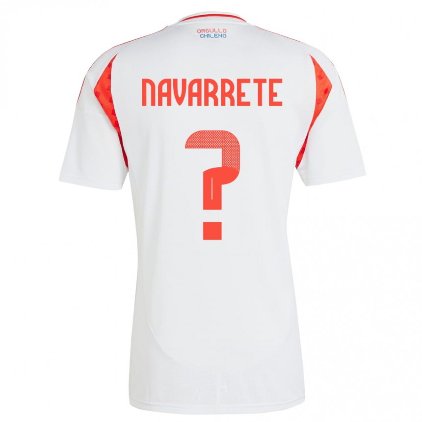 גברים כדורגל צ'ילה Sebastián Navarrete #0 לבן הרחק ג'רזי 24-26