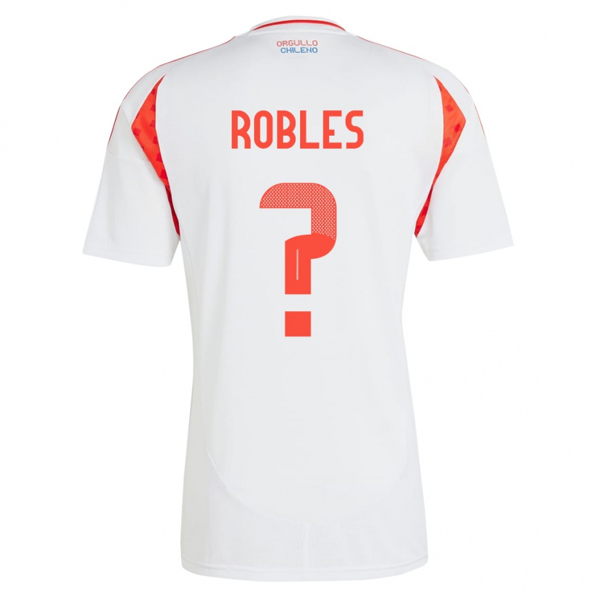 גברים כדורגל צ'ילה Diego Robles #0 לבן הרחק ג'רזי 24-26