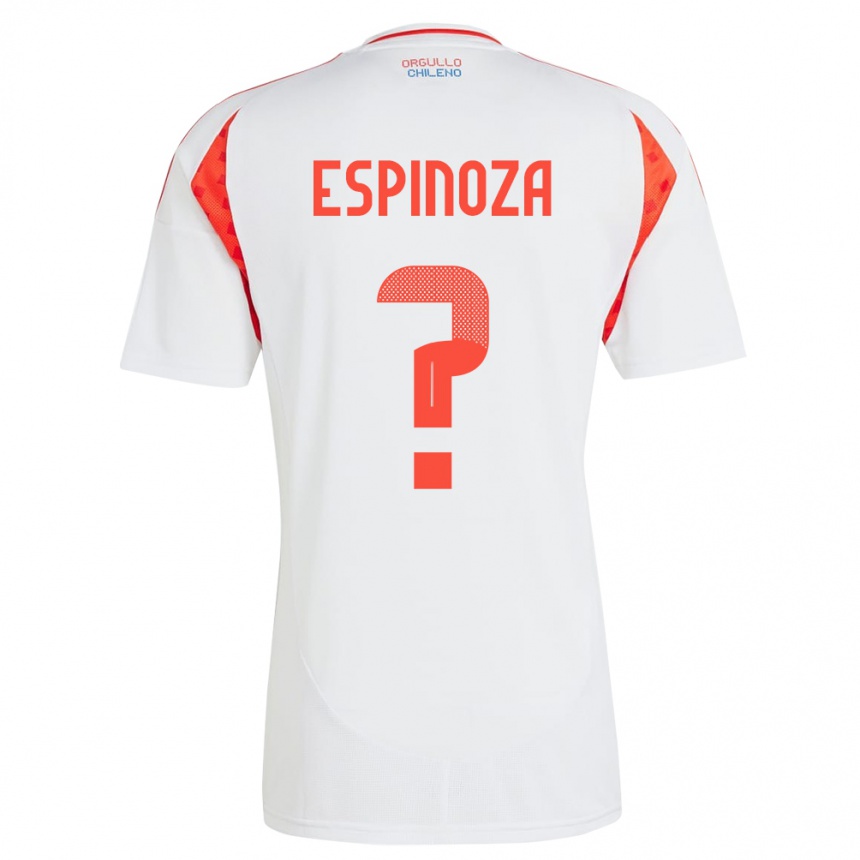 גברים כדורגל צ'ילה Gali Espinoza #0 לבן הרחק ג'רזי 24-26