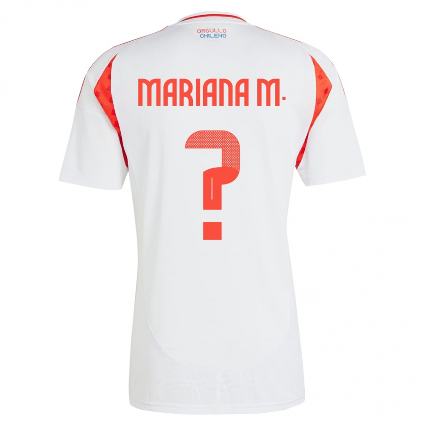 גברים כדורגל צ'ילה Mariana Morales #0 לבן הרחק ג'רזי 24-26