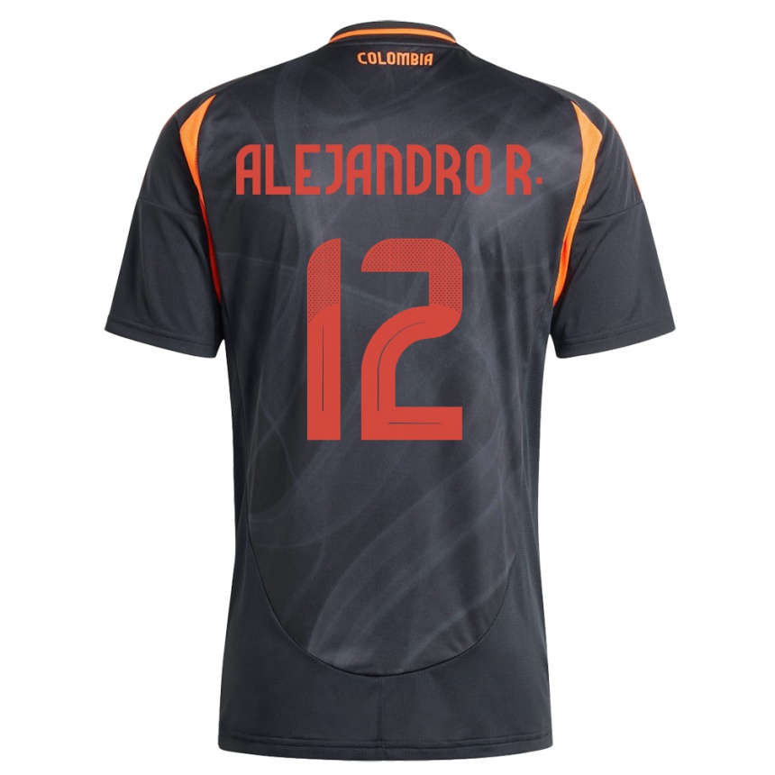 גברים כדורגל קולומביה Alejandro Rodríguez #12 שָׁחוֹר הרחק ג'רזי 24-26