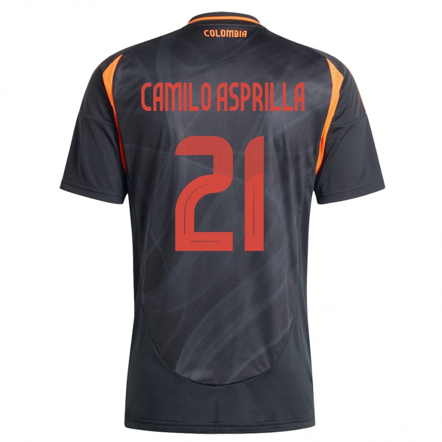 גברים כדורגל קולומביה Juan Camilo Asprilla #21 שָׁחוֹר הרחק ג'רזי 24-26