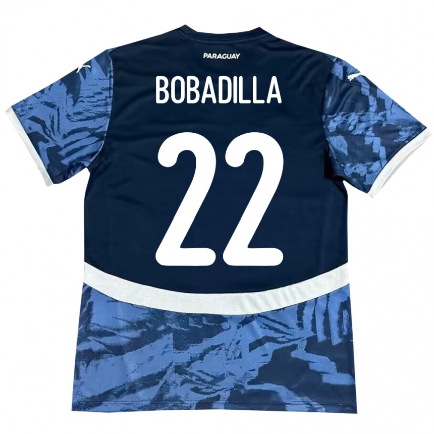 גברים כדורגל פרגוואי Dylan Bobadilla #22 כְּחוֹל הרחק ג'רזי 24-26