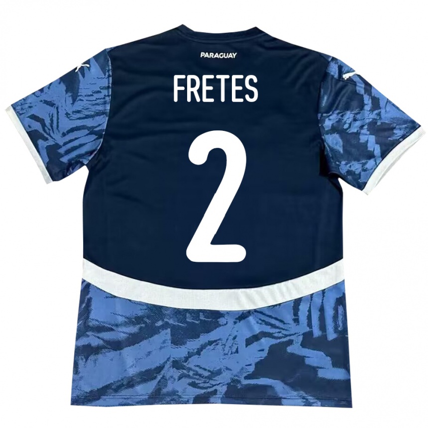 גברים כדורגל פרגוואי Limpia Fretes #2 כְּחוֹל הרחק ג'רזי 24-26