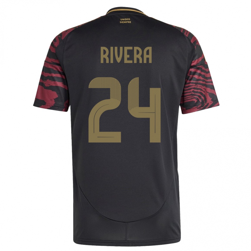 גברים כדורגל פרו José Rivera #24 שָׁחוֹר הרחק ג'רזי 24-26