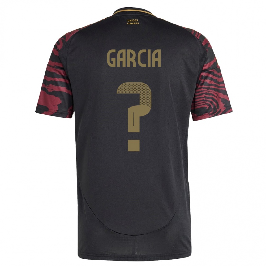 גברים כדורגל פרו Gian García #0 שָׁחוֹר הרחק ג'רזי 24-26