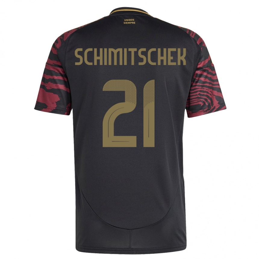 גברים כדורגל פרו Ian Schimitschek #21 שָׁחוֹר הרחק ג'רזי 24-26