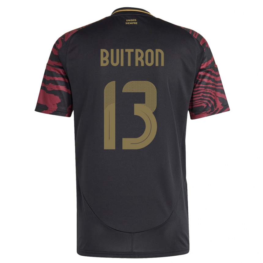 גברים כדורגל פרו Alison Buitrón #13 שָׁחוֹר הרחק ג'רזי 24-26