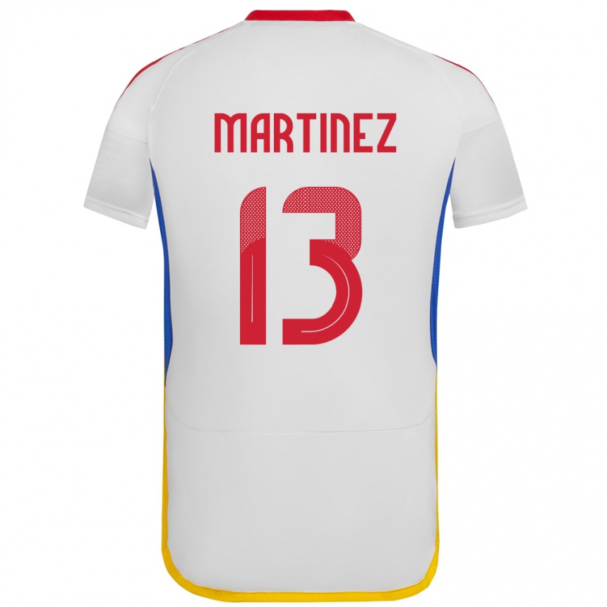 גברים כדורגל ונצואלה José Martínez #13 לבן הרחק ג'רזי 24-26