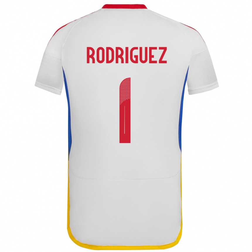 גברים כדורגל ונצואלה Samuel Rodriguez #1 לבן הרחק ג'רזי 24-26