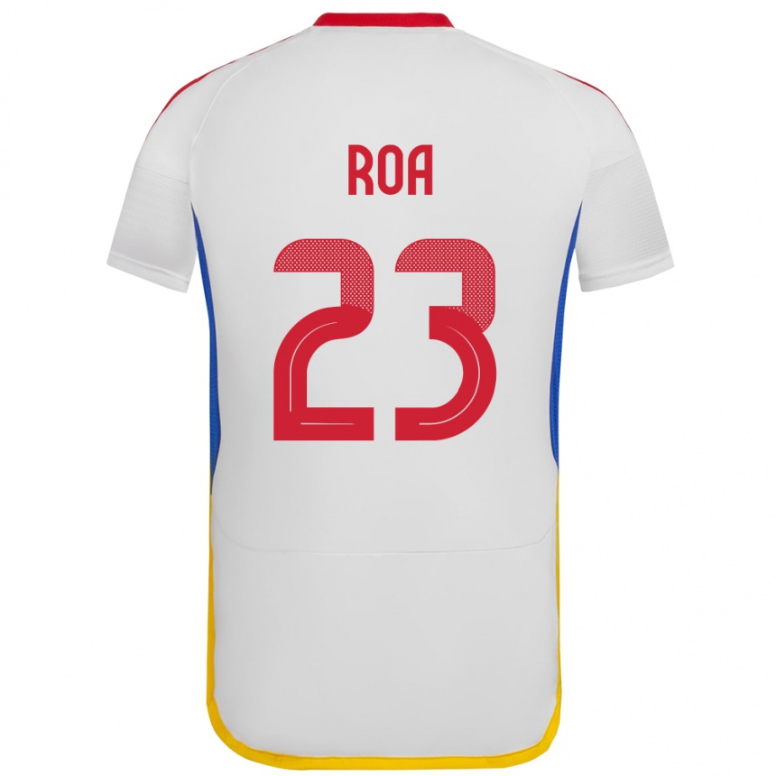 גברים כדורגל ונצואלה Keiber Roa #23 לבן הרחק ג'רזי 24-26