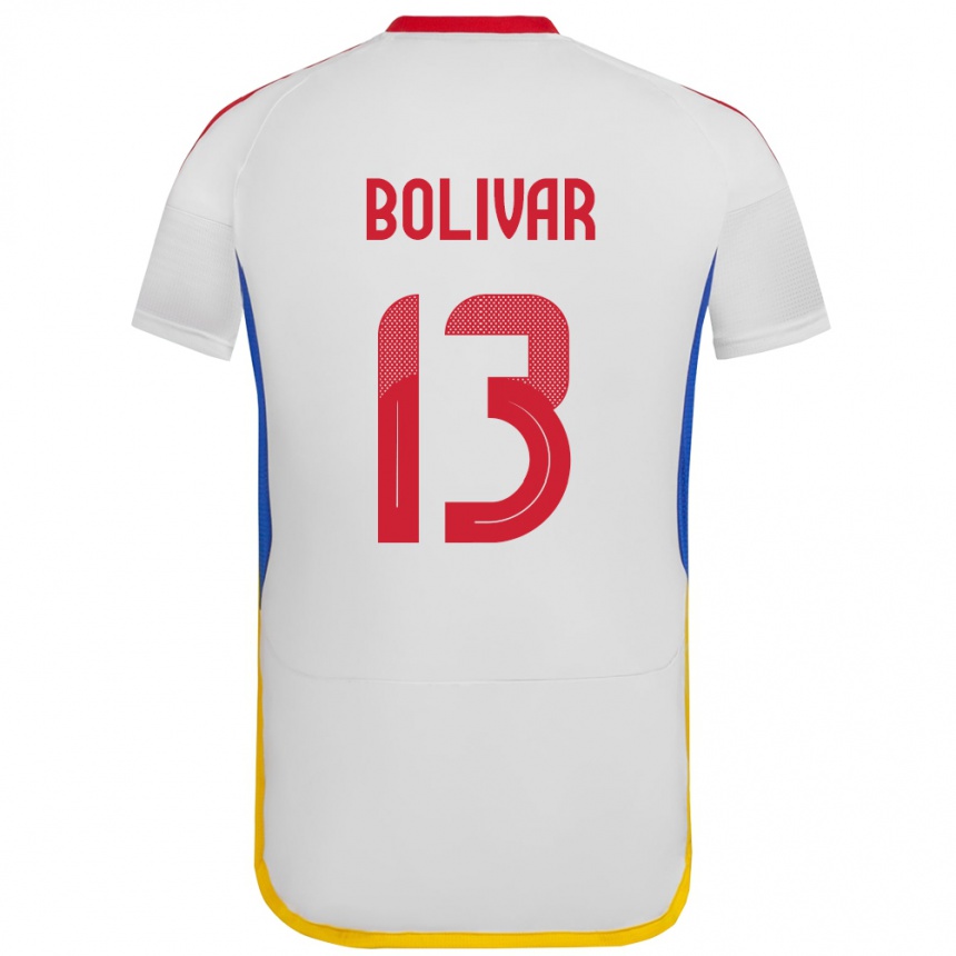 גברים כדורגל ונצואלה Salvador Bolívar #13 לבן הרחק ג'רזי 24-26