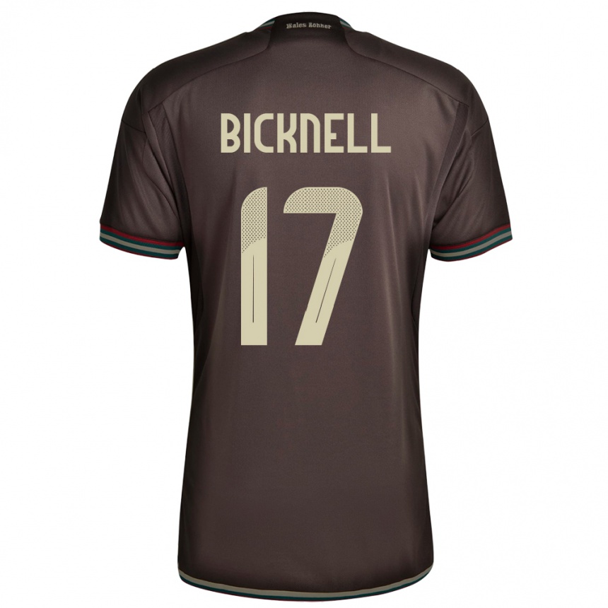 גברים כדורגל ג'מייקה Alexander Bicknell #17 חום לילה הרחק ג'רזי 24-26