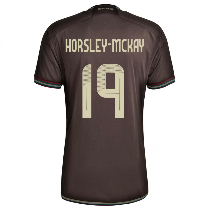 גברים כדורגל ג'מייקה Kyron Horsley-Mckay #19 חום לילה הרחק ג'רזי 24-26