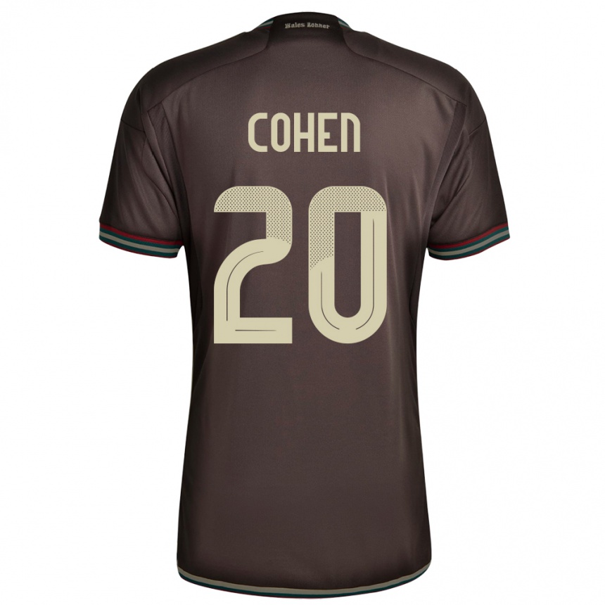 גברים כדורגל ג'מייקה Dunsting Cohen #20 חום לילה הרחק ג'רזי 24-26