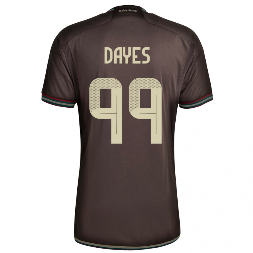 גברים כדורגל ג'מייקה Malikae Dayes #99 חום לילה הרחק ג'רזי 24-26