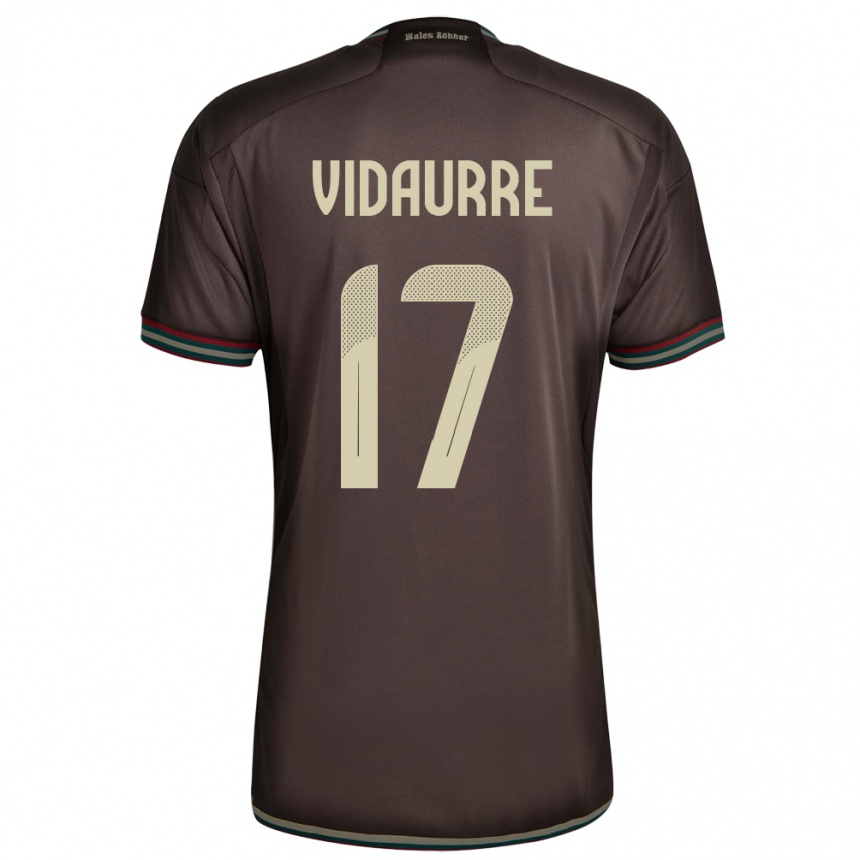 גברים כדורגל ג'מייקה Zoe Vidaurre #17 חום לילה הרחק ג'רזי 24-26