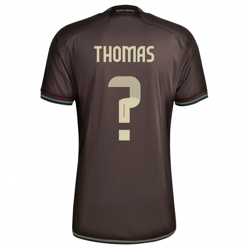 גברים כדורגל ג'מייקה Kersha Thomas #0 חום לילה הרחק ג'רזי 24-26