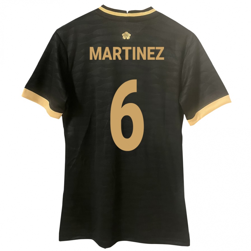 גברים כדורגל פנמה Christian Martínez #6 שָׁחוֹר הרחק ג'רזי 24-26