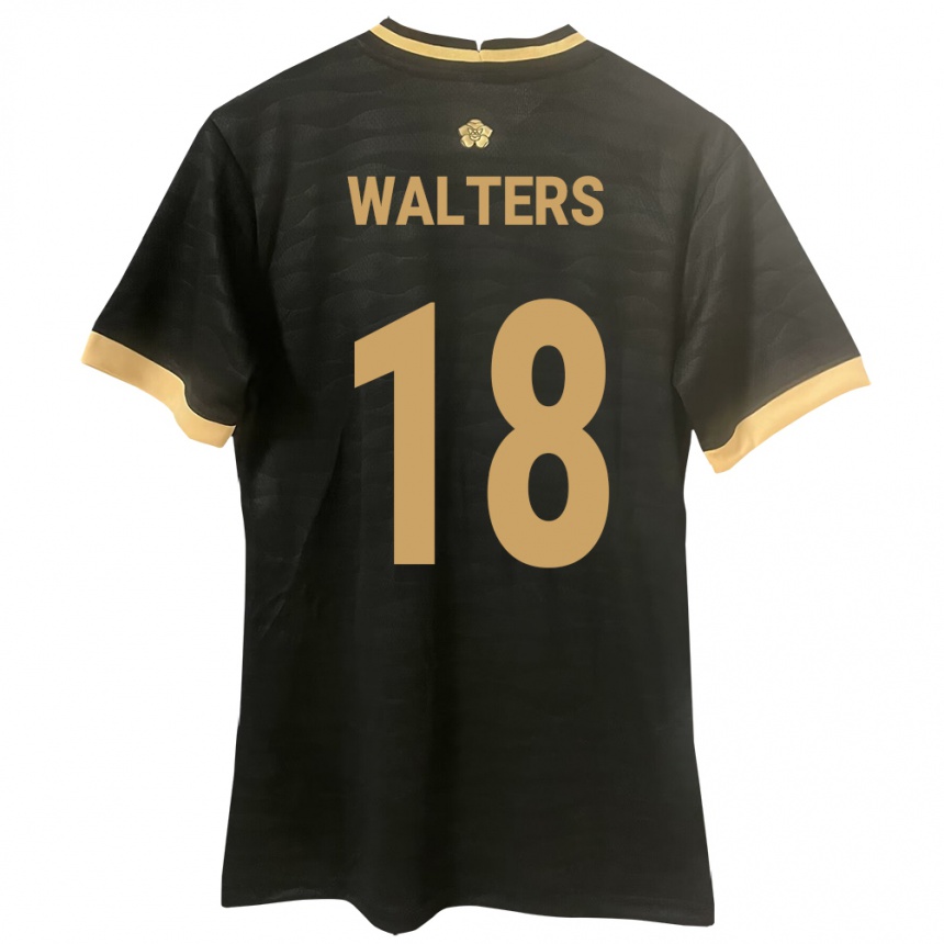 גברים כדורגל פנמה Kairo Walters #18 שָׁחוֹר הרחק ג'רזי 24-26
