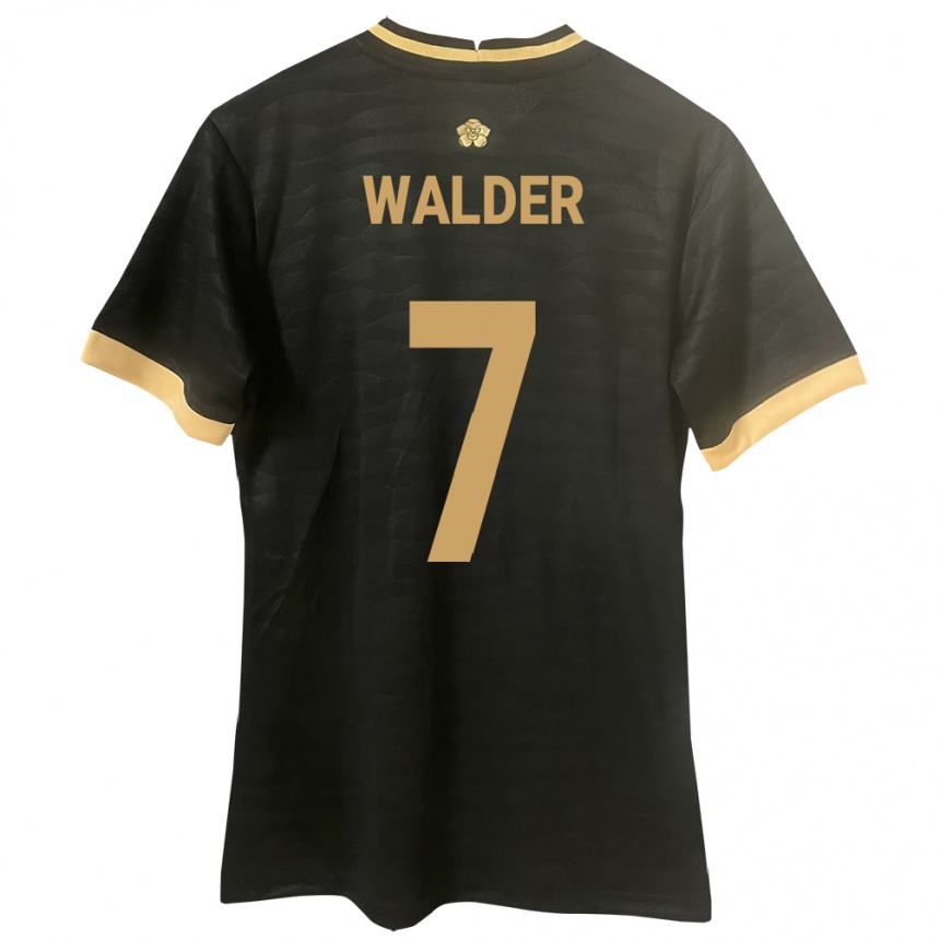 גברים כדורגל פנמה Kevin Walder #7 שָׁחוֹר הרחק ג'רזי 24-26