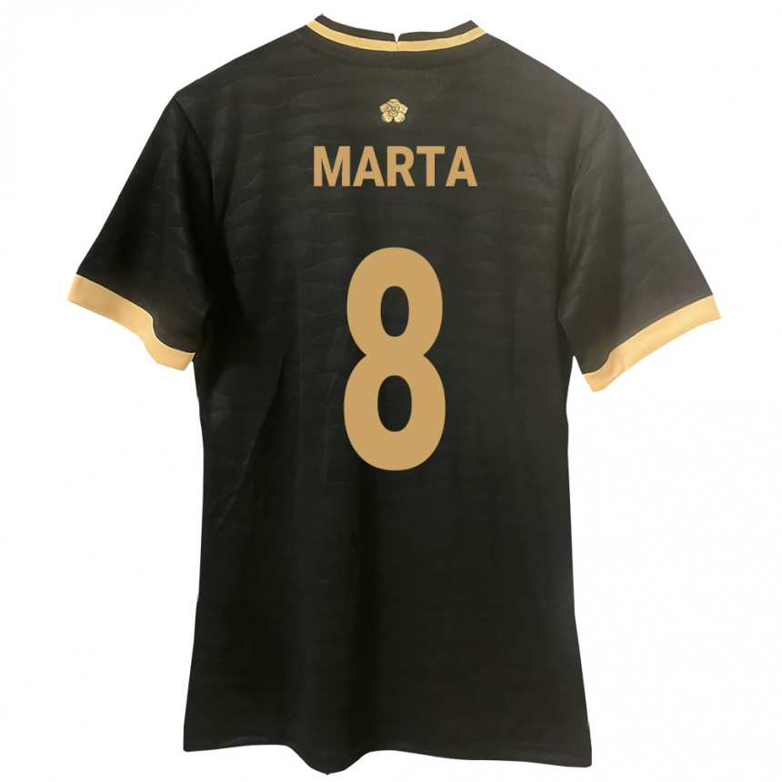 גברים כדורגל פנמה Aldair Marta #8 שָׁחוֹר הרחק ג'רזי 24-26