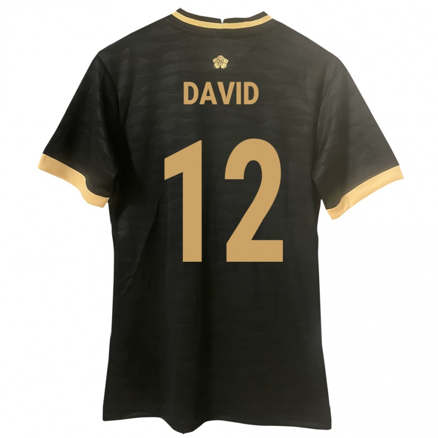 גברים כדורגל פנמה Said David #12 שָׁחוֹר הרחק ג'רזי 24-26