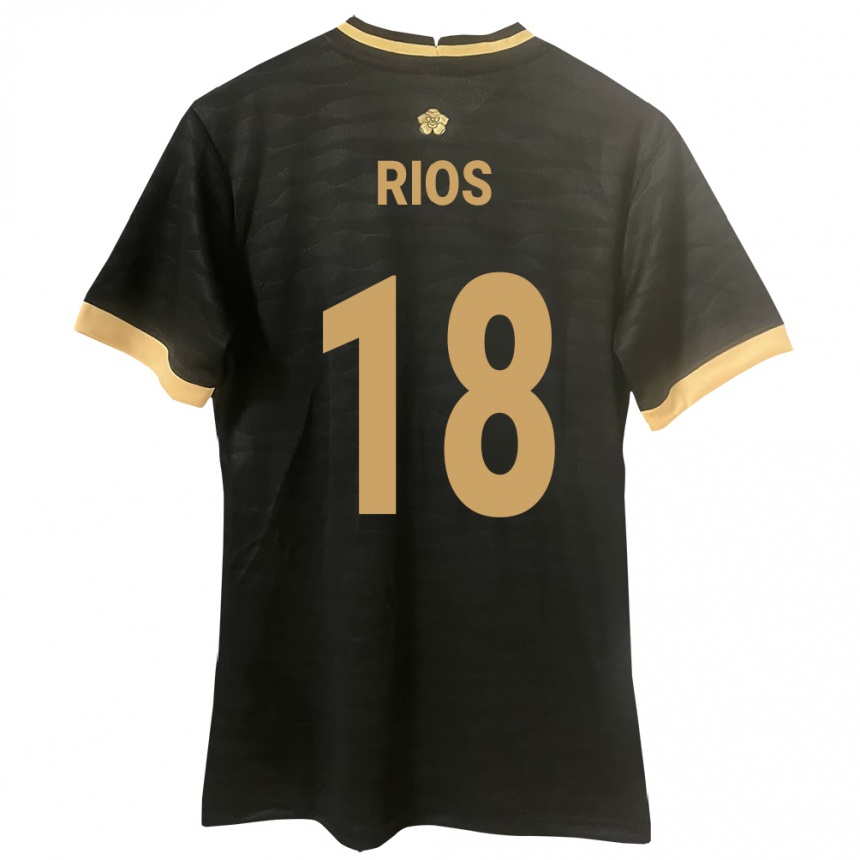 גברים כדורגל פנמה Héctor Ríos #18 שָׁחוֹר הרחק ג'רזי 24-26