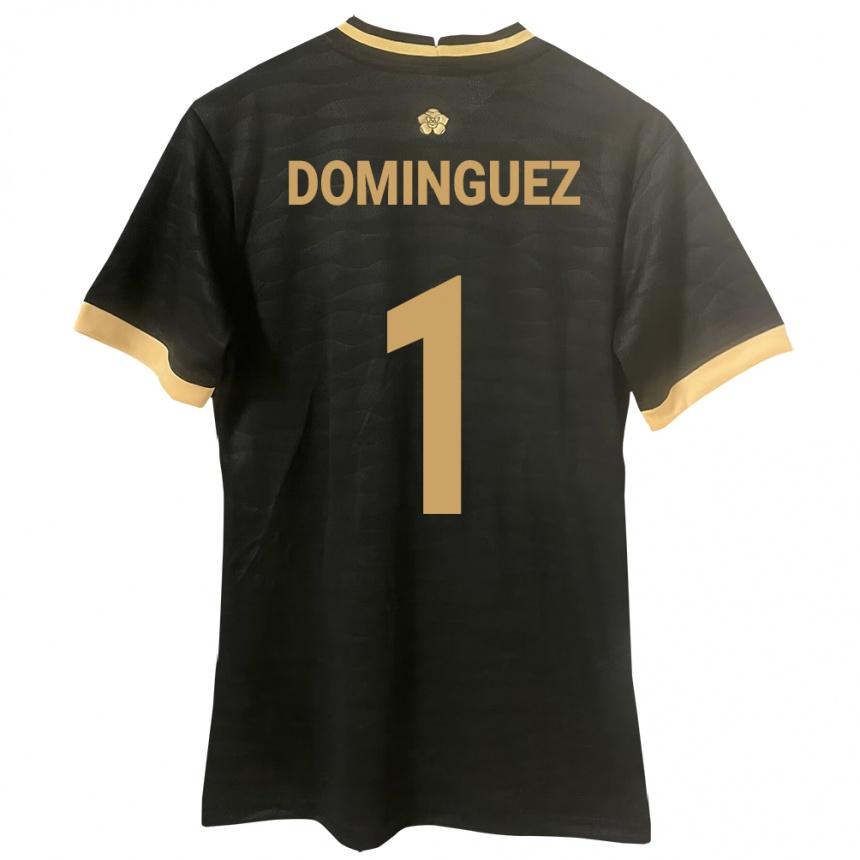 גברים כדורגל פנמה Valeska Domínguez #1 שָׁחוֹר הרחק ג'רזי 24-26