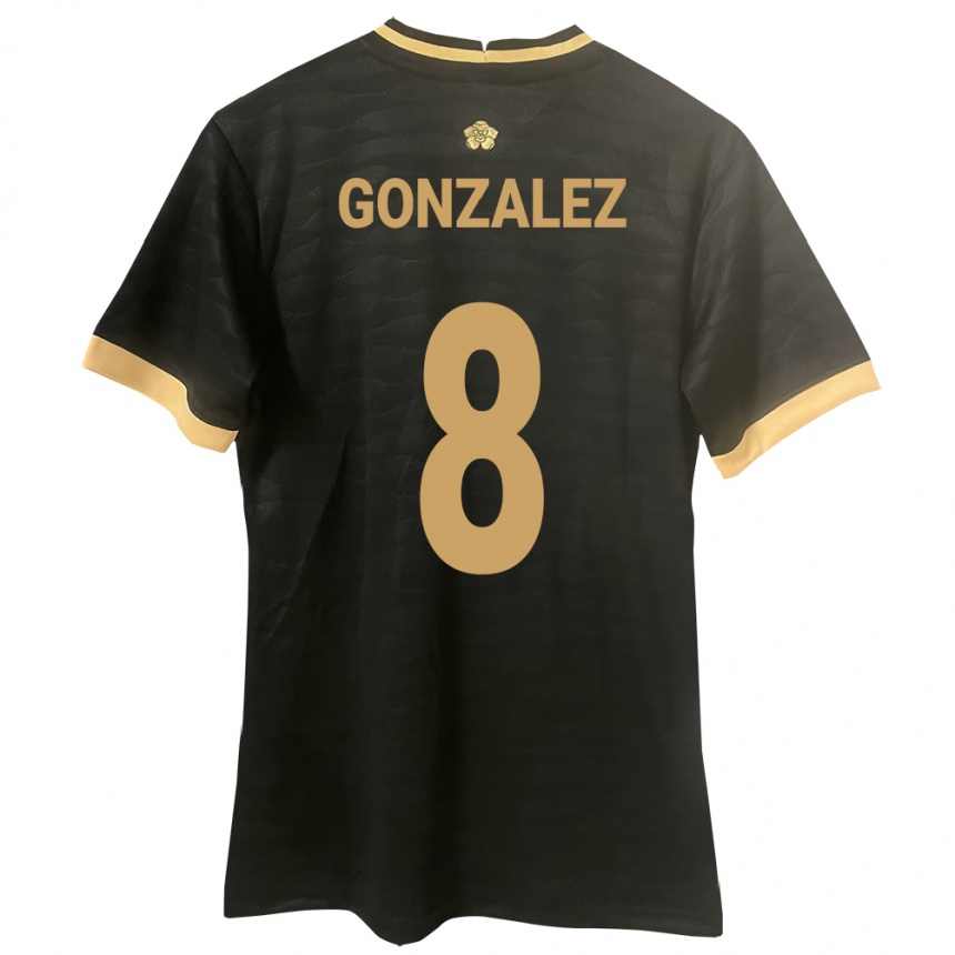 גברים כדורגל פנמה Schiandra González #8 שָׁחוֹר הרחק ג'רזי 24-26