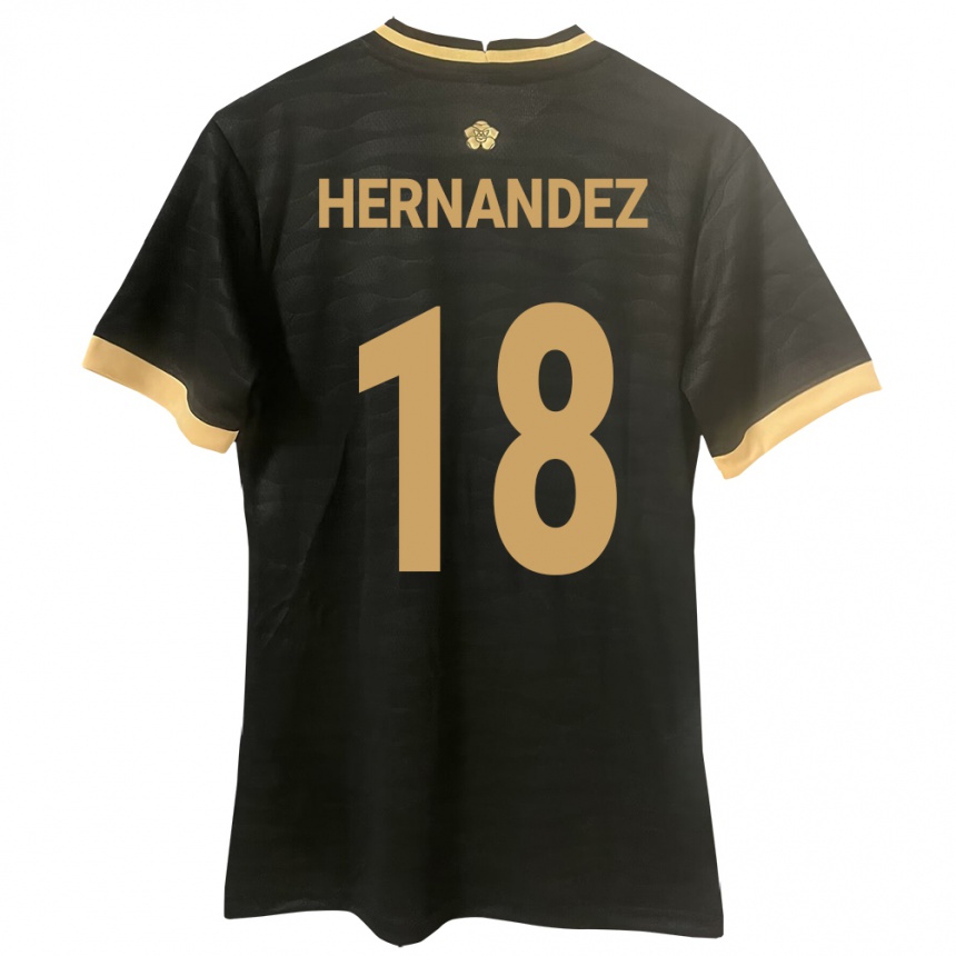 גברים כדורגל פנמה Erika Hernández #18 שָׁחוֹר הרחק ג'רזי 24-26