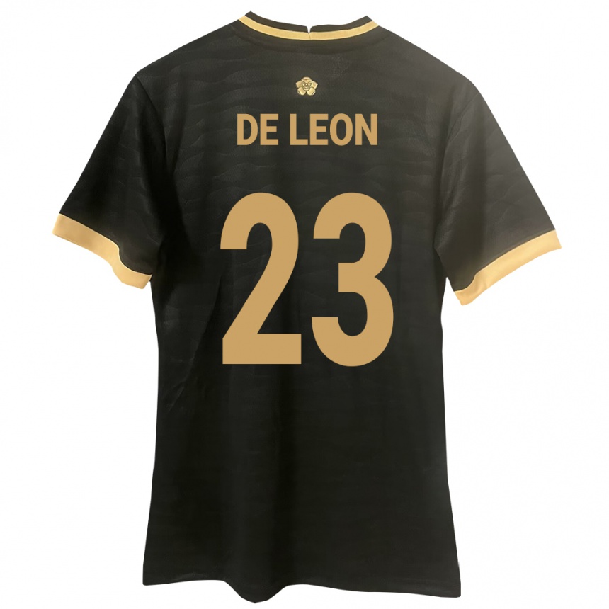 גברים כדורגל פנמה Yerenis De León #23 שָׁחוֹר הרחק ג'רזי 24-26
