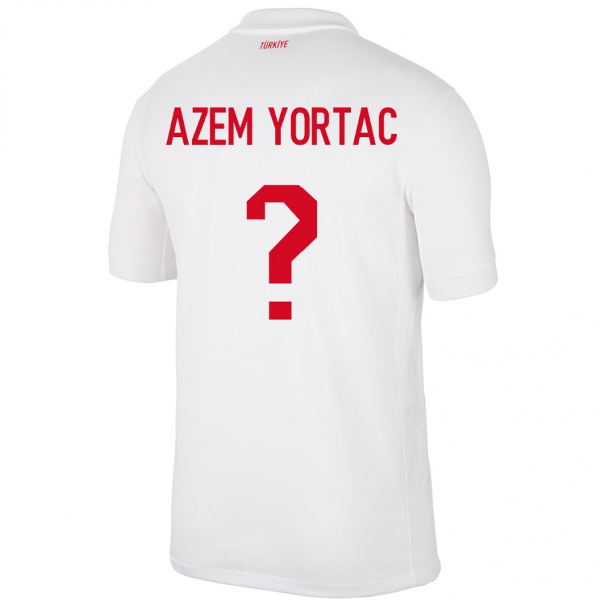 נשים כדורגל טורקיה Mustafa Azem Yortaç #0 לבן ג'רזי ביתית 24-26