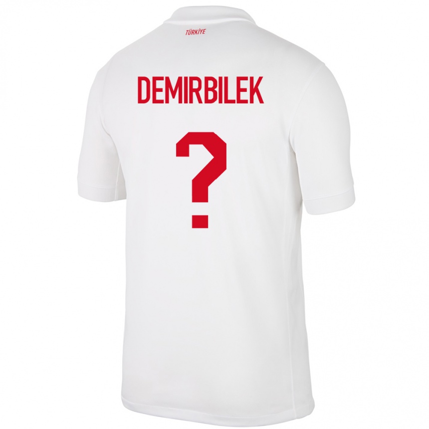 נשים כדורגל טורקיה Ali Demirbilek #0 לבן ג'רזי ביתית 24-26