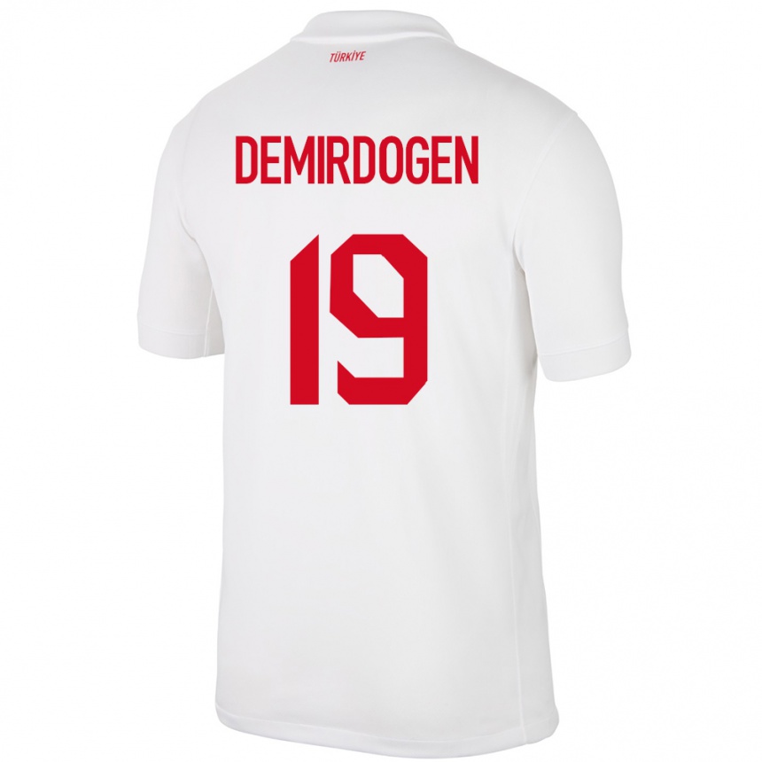 נשים כדורגל טורקיה Neslihan Demirdögen #19 לבן ג'רזי ביתית 24-26