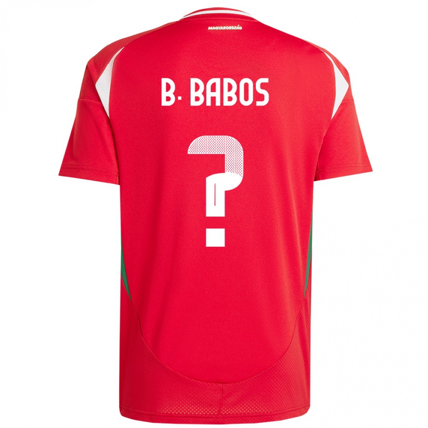 נשים כדורגל הונגריה Bence Babos #0 אָדוֹם ג'רזי ביתית 24-26